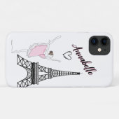 Paris Ballerina und der Eiffelturm Case-Mate iPhone Hülle (Rückseite (Horizontal))