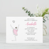 Paris Ballerina und der Eiffelturm Girls Festival  Einladung (Stehend Vorderseite)