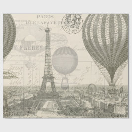 Paris-Ballon-Reise Geschenkpapier