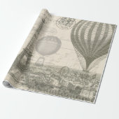 Paris Ballonfahrt Geschenkpapier (Ungerollt)
