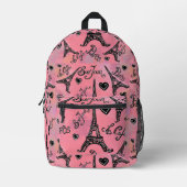 PARIS BEDRUCKTER RUCKSACK (Vorderseite)
