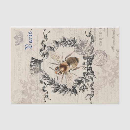 Paris Bee Seidenpapier (Vorderseite)
