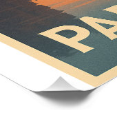 Paris bei Dawn Retroreise Poster (Ecke)