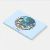 Paris bei den Nachtnotizen 10" x 6" - Happy Post-it Klebezettel (angewinkelt)