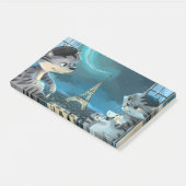 Paris bei den Nachtnotizen 10" x 6" Post-it Klebezettel (angewinkelt)