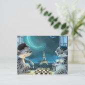 Paris bei der Nachtkarte (optionaler Umschlag) Postkarte (Stehend Vorderseite)