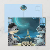 Paris bei der Nachtkarte (optionaler Umschlag) Postkarte (Vorne/Hinten)