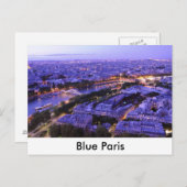 Paris bei Nacht, Seine Postkarte (Vorne/Hinten)