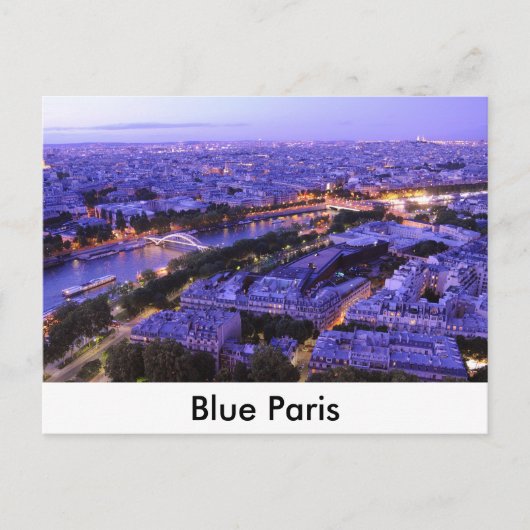 Paris bei Nacht, Seine Postkarte (Vorderseite)