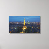 Paris bei Night Aerial Panorama Print Leinwand (Vorderseite)