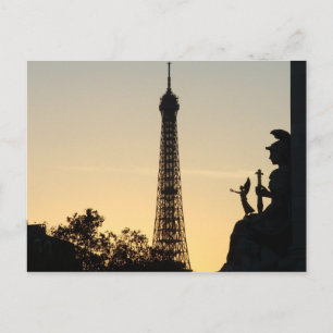Paris bei Sonnenuntergang Postkarte