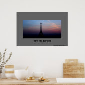 Paris bei Sunset Poster (Küche)