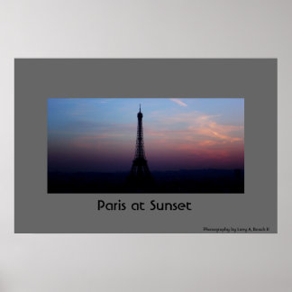 Paris bei Sunset Poster