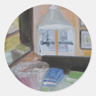 Paris-Bibliothek Runder Aufkleber