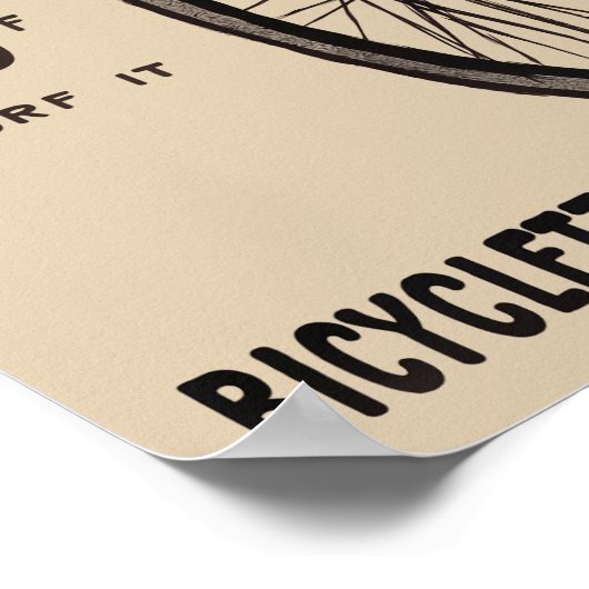 PARIS BICYCLE ADVERTISEMENT c. 1880 Poster (Ecke)