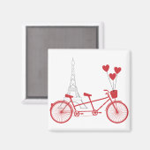 Paris Bicycle Magnet (Vorderseite/Rückseite)