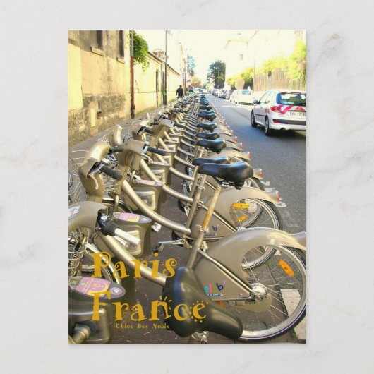Paris Bicycles Postkarte (Vorderseite)