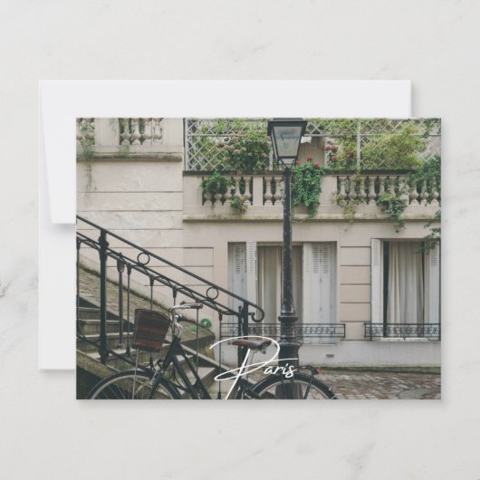 Paris Bike (Paris) Feiertagskarte (Vorderseite)