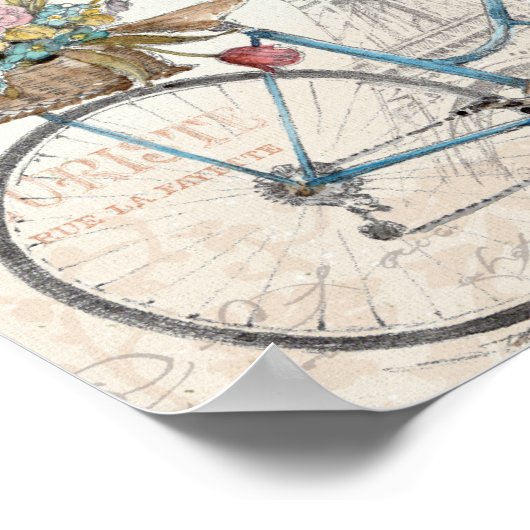 Paris Bike Poster (Ecke)