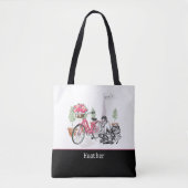 Paris Bike Ride Personalisiert Tasche (Vorderseite)