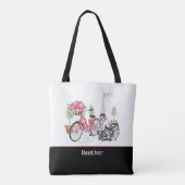 Paris Bike Ride Personalisiert Tasche (Rückseite)