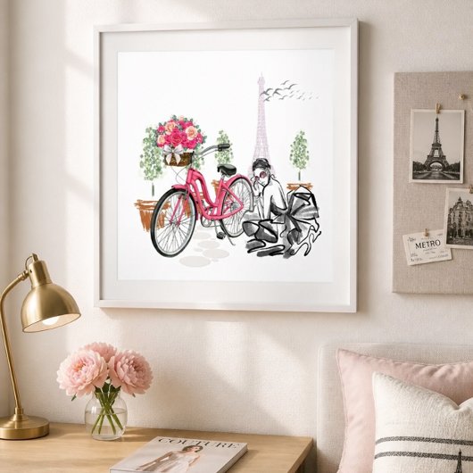 Paris Bike Ride Poster