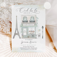 Paris Birthday Parisian Café Party