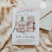 Paris Birthday Parisian Café Party Einladung