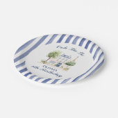 Paris Birthday Parisian Cafe Tea Party Pappteller (Schrägansicht)