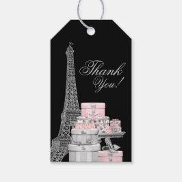 Paris Birthday Party Gefallen Geschenkanhänger