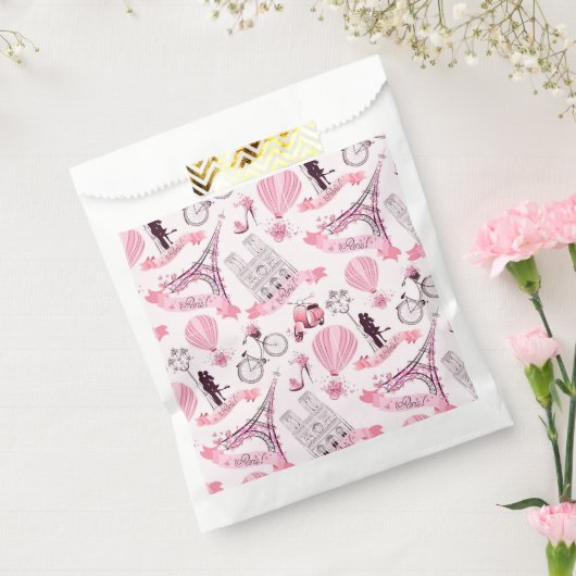 Paris Birthday Shower Party Hochzeitspur Pink Geschenktütchen (Versiegelt)