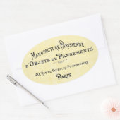 Paris Biz Card Ovaler Aufkleber (Umschlag)