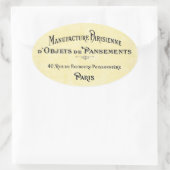 Paris Biz Card Ovaler Aufkleber (Tasche)