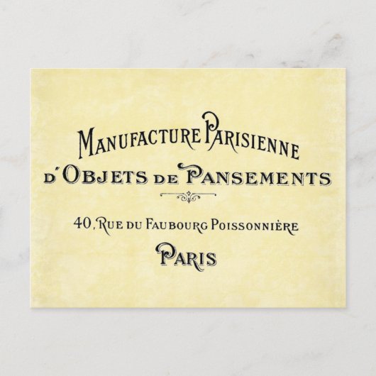Paris Biz Card Postkarte (Vorderseite)