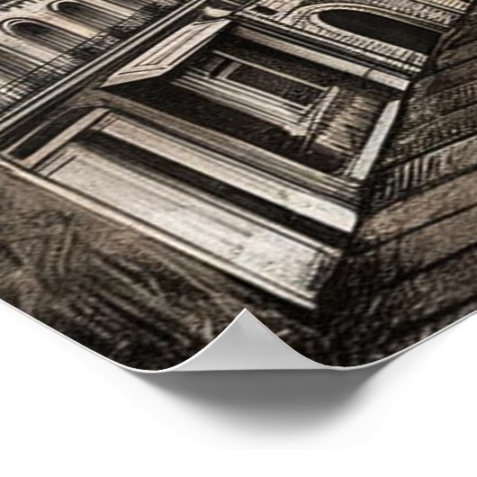 Paris Black and White Poster (Ecke)