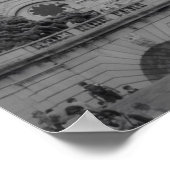 Paris Black and White Travel Poster: Sacre Coeur Poster (Ecke)