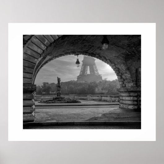 Paris Black & White Print Poster (Vorne)