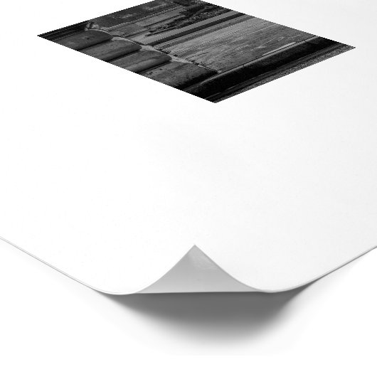 Paris Black & White Print Poster (Ecke)