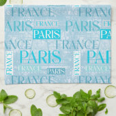 Paris Blau Geschirrtuch (Gefaltet)