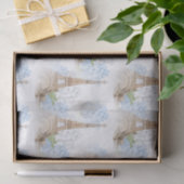 Paris Blaue Hortensie Weiße Seidenpapier (Geschenk)