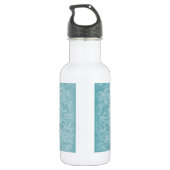 Paris | Blauer Damast Trinkflasche (Rückseite)