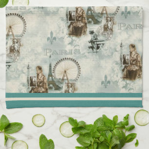 Paris: Bleu Geschirrtuch