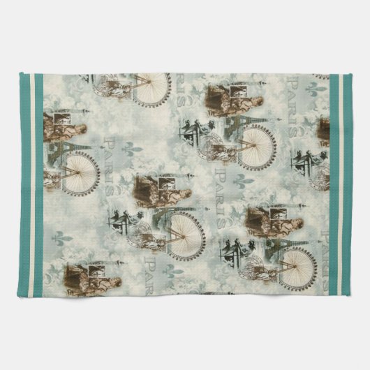 Paris: Bleu Geschirrtuch (Horizontal)