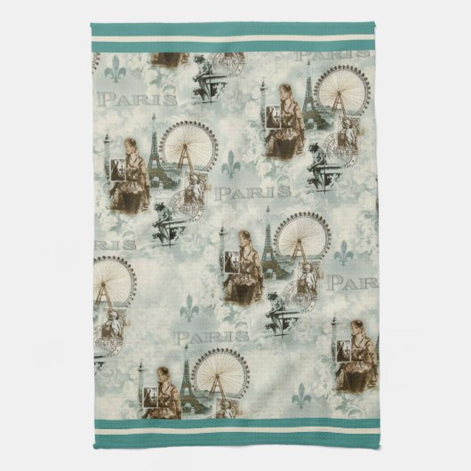 Paris: Bleu Geschirrtuch (Vertikal)