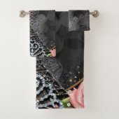 Paris Bling Glamour Sparkle Frankreich Girly Trend Badhandtuch Set (Insitu)