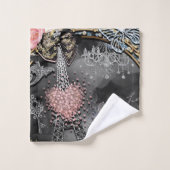 Paris Bling Glamour Sparkle Frankreich Girly Trend Badhandtuch Set (Waschlappen)