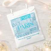 Paris Blue Birthday Party Brautparty Geschenktütchen (Ausgeschnitten)