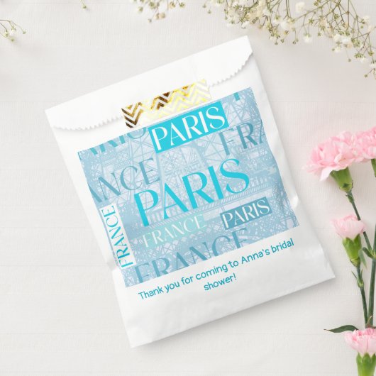 Paris Blue Birthday Party Brautparty Geschenktütchen (Versiegelt)
