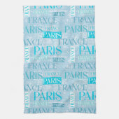 Paris Blue Birthday Party Brautparty Geschirrtuch (Vertikal)