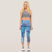 Paris Blue Capri Leggings (Vorderseite)